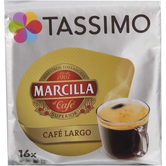 Tassimo Marcilla Café Largo Cápsulas- Pack 5 Paquetes (80 Cápsulas)